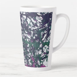 Lila, Grün, Rosa, Marmorkunst Milchtasse