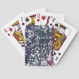 Lila, Grün, Rosa, Marmorkunst Spielkarten