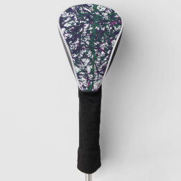 Lila, Grün, Rosa, Marmorkunstwerk Golf Headcover