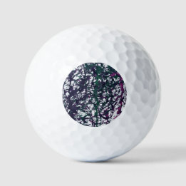 Lila, Grün, Rosa, Marmorkunstwerk Golfball