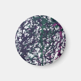 Lila, Grün, Rosa, Marmorkunstwerk Magnet