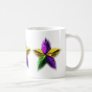 LILA GRÜN-UND GOLDkarneval-STERN Tasse