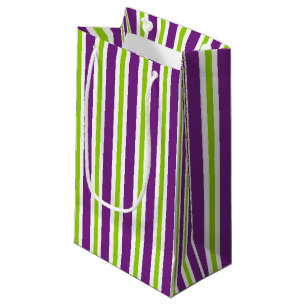LILA GRÜN WEIß HALLOWEEN STREIFEN KLEINE GESCHENKTÜTE