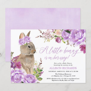 Lila Grünanlage Ostersonnendusche Einladung