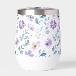 Lila Grüne Aquarell-Wildblume