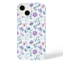 Lila Grüne Aquarell-Wildblume