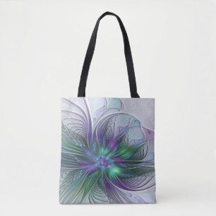 Lila Grüne Blume Moderne Abstrakte Kunst Fraktal