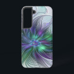 Lila grüne Blume Moderne Abstrakte Kunst Fraktal Samsung Galaxy Hülle<br><div class="desc">Eine magische Fantasy-Blume für Sie. Einzigartiges Design für Ihre Samsung Galaxy S22 Gehäuse und mehr.</div>
