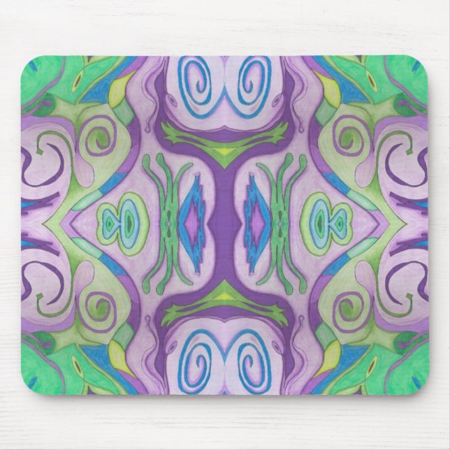 Lila grüne Fantasie Mousepad (Vorne)