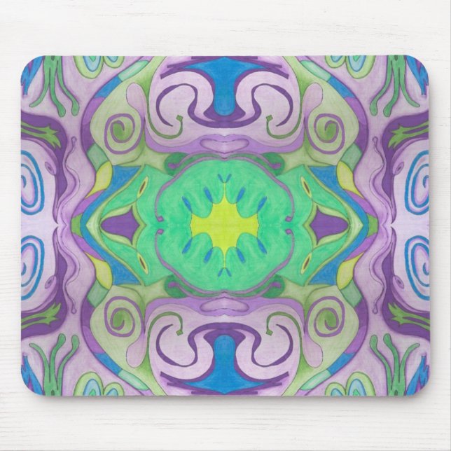 Lila grüne Fantasie Mousepad (Vorne)