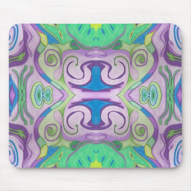 Lila grüne Fantasie Mousepad (Vorne)