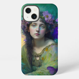 Lila Grüne Feen-Fantasie-Kunst iPhone 13 Hülle