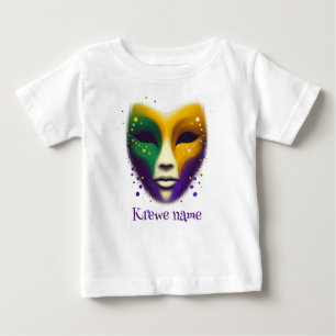 Lila-grüne Mardi Gras-Maske Baby T-shirt