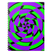 Lila grüne Psychedelic Swirl Moderne Kunst