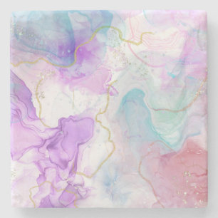 Lila, grüne, rosafarbene Farben Elegant Steinuntersetzer