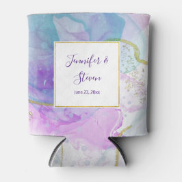 Lila, grüne, rosafarbene Hochzeit Dosenkühler