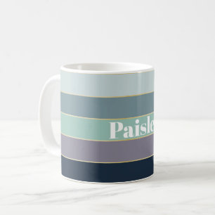 Lila, grüne Sommerfarbblockstreifen Kaffeetasse
