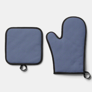 Lila Grüne Tupfen Ofenhandschuh & Topflappen-Set