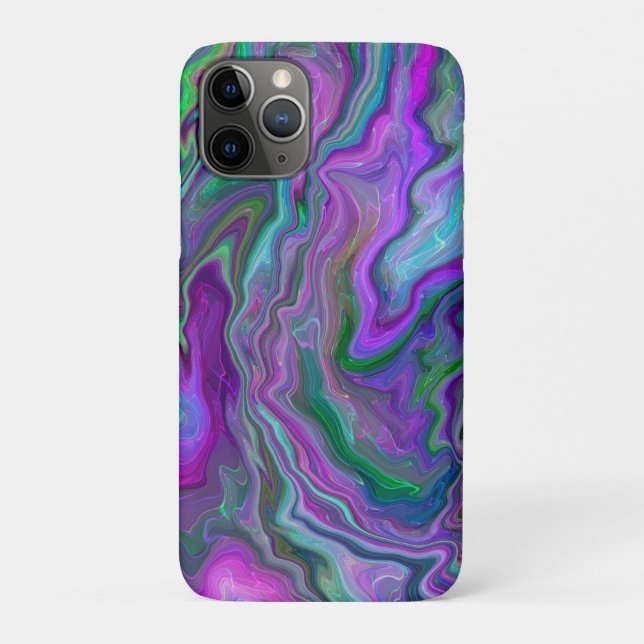 Lila, grüne und blaue Fluid Art Case-Mate iPhone Hülle (Rückseite)