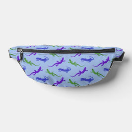 Lila, grüne und blaue Salamander Bauchtasche