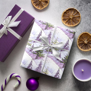 Lila Grüne Weihnacht Muster#4 ID1009 Geschenkpapier