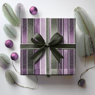Lila Grüne Weihnachtsmuster#27 ID1009 Geschenkpapier
