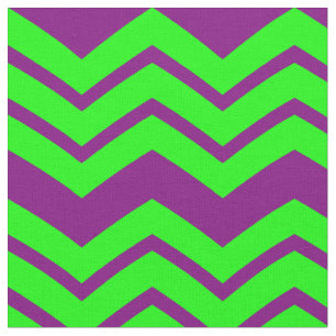 Lila Grüner Chevron-Zickzack-Design Stoff