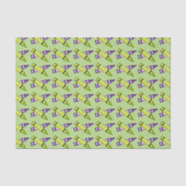 Lila grüner Crayon Art versorgt Lehrer Künstler Seidenpapier