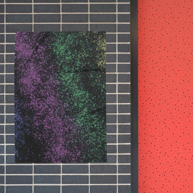Lila-grüner kosmischer Gradient, dunkle Schatten. Poster (Von Creator hochgeladen)