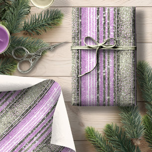 Lila Grüner Weihnachtsmuster#28 ID1009 Geschenkpapier