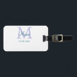 lila grünes Datum Gepäckanhänger<br><div class="desc">schönes Design</div>