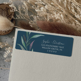 Lila grünes Eucalyptus Blue Rücksendeadresse