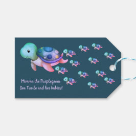 Lila grünes Rosa Blaue Mimma, Meeresschildkröte Geschenkanhänger