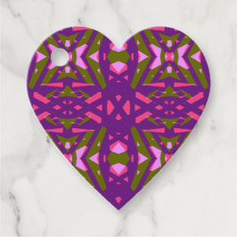 Lila Grünes Rosa Kunst-Déco Geschenkanhänger