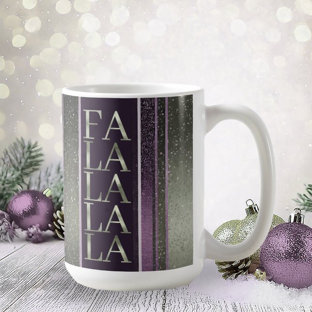 Lila grünes Weihnachtsfest La La Pattern#27 ID1009 Kaffeetasse (Von Creator hochgeladen)