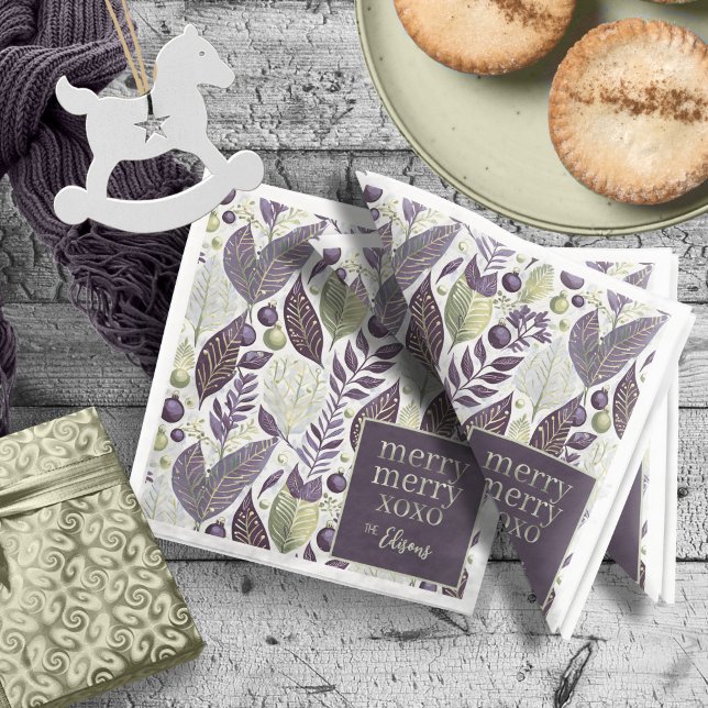 Lila grünes Weihnachtsgeschmack#21 ID1009 Serviette (Von Creator hochgeladen)