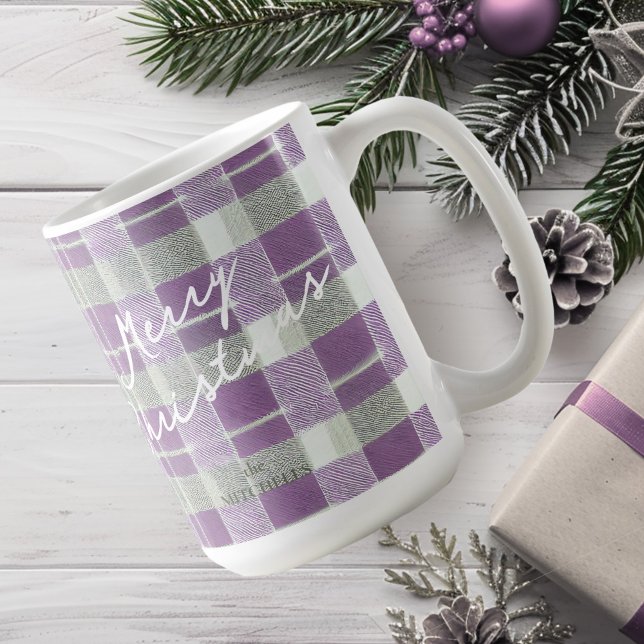 Lila grünes Weihnachtsmuster#7 ID1009 Kaffeetasse (Von Creator hochgeladen)