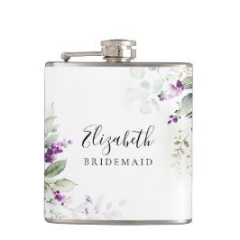 Lila Grünfläche Lavendel Floral Flask Flachmann
