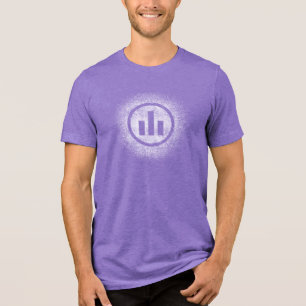 Lila Grunge Independent Center-Logo-T - Shirt