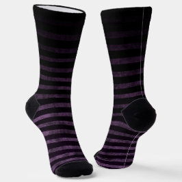 Lila Grunge Ombre Streifen Socken