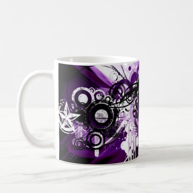 Lila Grungestern-Tasse Kaffeetasse (Links)