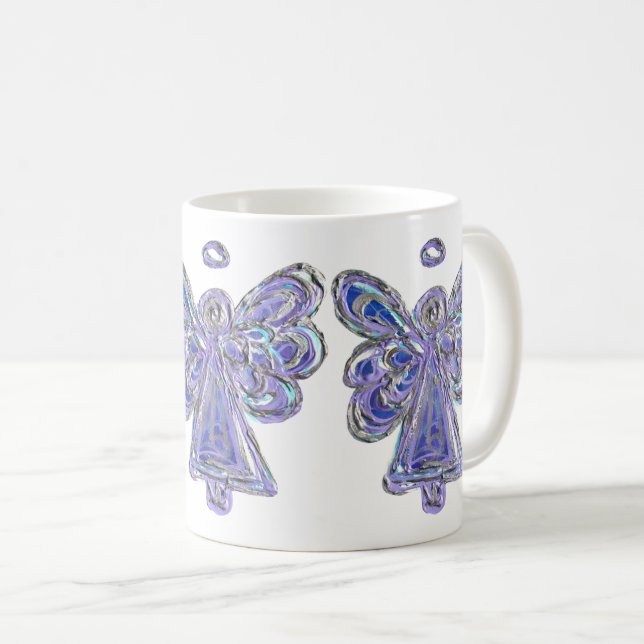 Lila Guardian Angel Art Custom Coffee Tasse Cup (VorderseiteRechts)