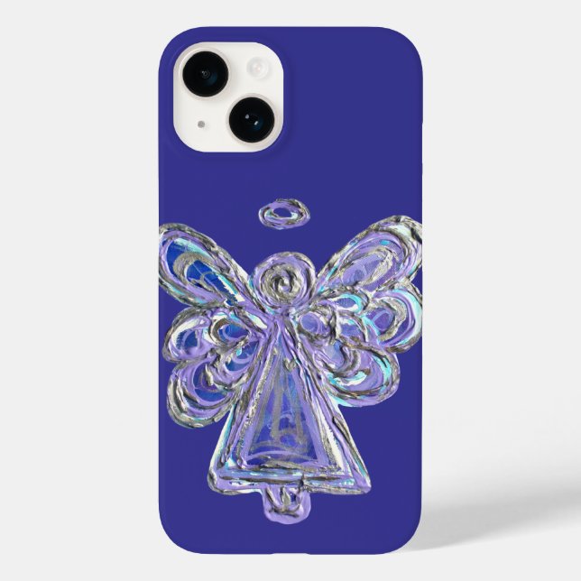 Lila Guardian Angel Art Custom iPhone Case (Rückseite)
