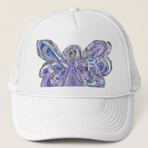 Lila Guardian Angel Custom Art Hat oder Cap Truckerkappe