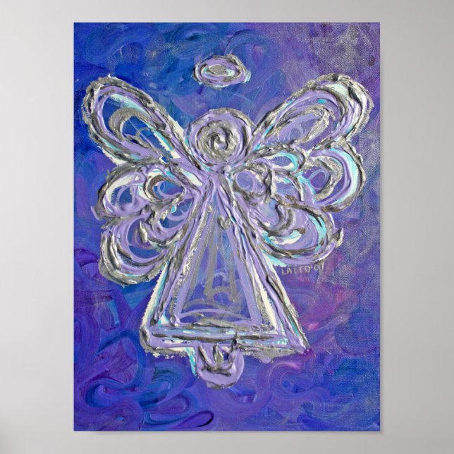 Lila Guardian Angel Poster Art Prints (Vorne)