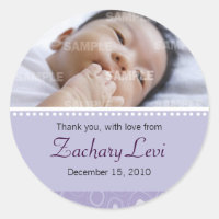 Lila Gumdrop Baby Danke Sticker