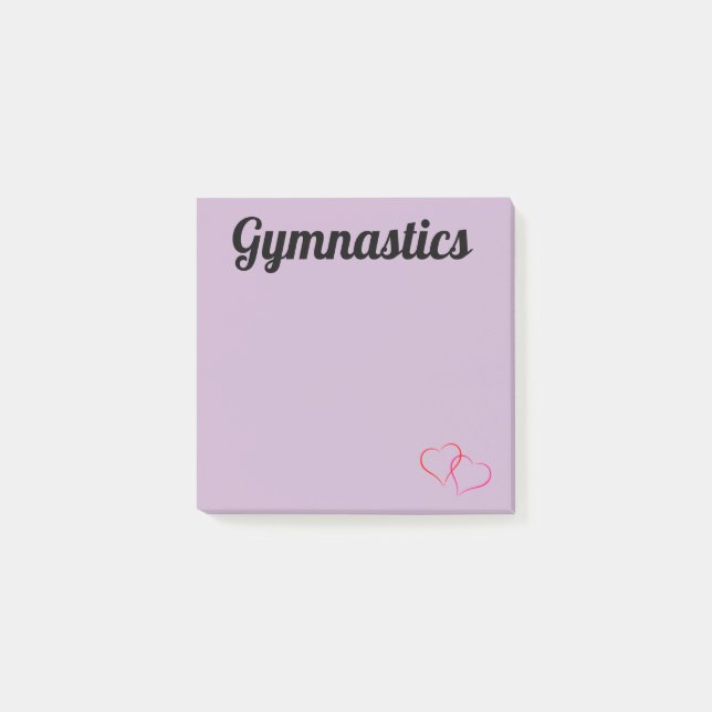 Lila Gymnastik - Nachhinweise Post-it Klebezettel (Vorderseite)