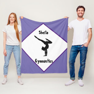Lila Gymnastik Personalisiert Fleecedecke