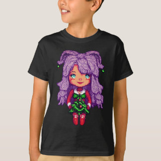 Lila Haarmädchen T-Shirt