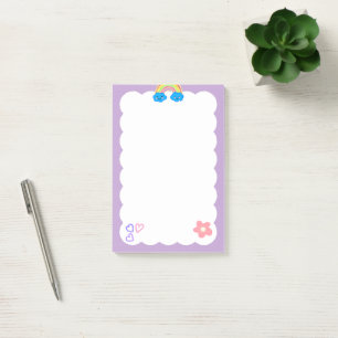 Lila Haftnotizen Post-it Klebezettel